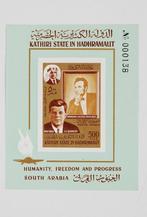 John F. Kennedy / Abraham Lincoln South Arabia Kathiri 1967, Postzegels en Munten, Verzenden, Postfris, Noord-Amerika