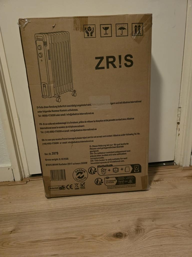STAHLMANN Olieradiator ZR17 – Zwart – 2000W – Krachtig & Ene, Ophalen, Nieuw