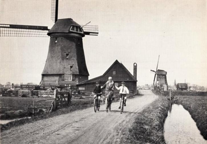 (NH464) Fotokaart Uitgeest Tweede Broeker Molen 1928, Verzamelen, Ansichtkaarten | Nederland, Ongelopen, Zuid-Holland, 1960 tot 1980