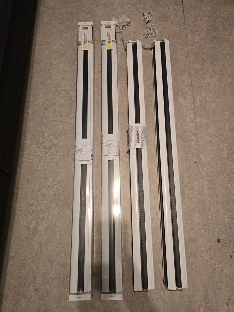 4x Duo Rolgordijnen Grijs 100x240cm, Ophalen, 200 cm of meer, Nieuw, 50 tot 100 cm