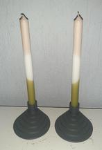 Ikea ypperlig hay metalen kaarsenstandaard grijs/zwart 2x, Ophalen of Verzenden, Zo goed als nieuw, Kandelaar