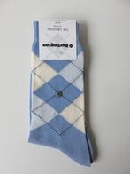 Burlington Covent Garden lichtblauwe ruit sokken 36-41, Nieuw, Blauw, Burlington, Ophalen of Verzenden