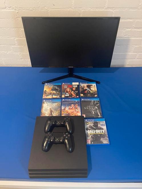 PlayStation 4 pro, Spelcomputers en Games, Spelcomputers | Sony PlayStation 4, Zo goed als nieuw, Pro, Met 2 controllers, Ophalen of Verzenden