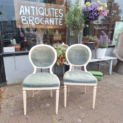2 medaillon stoelen, Antiek en Kunst, Antiek | Meubels | Stoelen en Banken, Ophalen