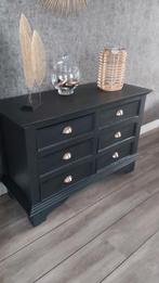 Ladekast zwart, Huis en Inrichting, Kasten | Ladekasten, Ophalen, Gebruikt, 50 tot 100 cm, 3 of 4 laden