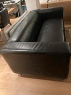 IKEA Klippan - zwarte leren bank, 150 tot 200 cm, Gebruikt, Leer, 75 tot 100 cm