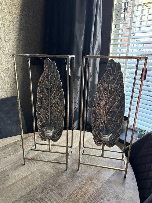 Mansion - Tea holder Leaf 27*16*63, Huis en Inrichting, Woonaccessoires | Kandelaars en Kaarsen, Nieuw, Minder dan 25 cm, Overige materialen