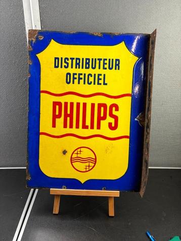 Oud origineel Philips emaille reclamebord EAS France beschikbaar voor biedingen