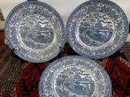 3  blauwe bortjes engelsEngels ROYAL TUDOR WARE, Antiek en Kunst, Antiek | Servies compleet, Ophalen of Verzenden