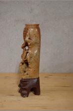 Chinese speksteen sculptuur – opengewerkt snijwerk – 21 cm, Antiek en Kunst, Kunst | Beelden en Houtsnijwerken, Ophalen of Verzenden