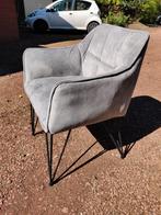 Set 6 eettafel stoelen velours/ fluweellook met zwarte poot., Ophalen, Zo goed als nieuw, Vijf, Zes of meer stoelen, Stof