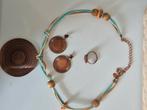 Sieraden set,ketting,oorbellen en ring., Sieraden, Tassen en Uiterlijk, 20 of groter, Ophalen of Verzenden, Zo goed als nieuw