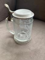 Bierpul van glas met deksel., Ophalen, Gebruikt, Bierglas