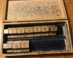 Vintage Schoolstempels in Houten Kist, Antiek en Kunst, Antiek | Speelgoed, Ophalen of Verzenden