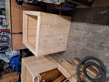 Plantenbak steigerhout 80x80xh78cm beschikbaar voor biedingen