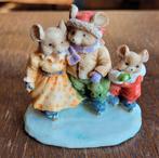 Beeldje: 3 muizen op schaatsen, Ophalen of Verzenden, Zo goed als nieuw, Dier