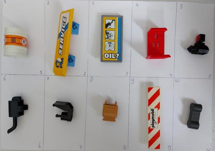 Playmobil losse onderdelen car servicebord oliedrum, uitlaat, Kinderen en Baby's, Speelgoed | Playmobil, Gebruikt, Los playmobil