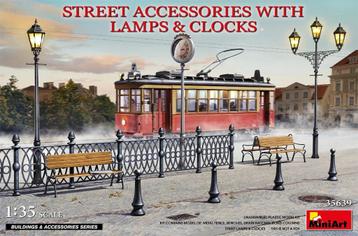 STREET ACCESSORIES WITH LAMPS & CLOCKS beschikbaar voor biedingen