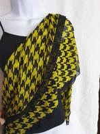 Stoere zwart-gele sjaal 160x53, ., Ophalen of Verzenden, Zo goed als nieuw, .