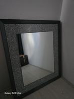 Mooie antraciet grijs zilver mooie grote spiegel 60x70cm, Ophalen, Zo goed als nieuw, Rechthoekig, 50 tot 75 cm