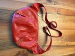 Tas leer, handgemaakt, rood, Sieraden, Tassen en Uiterlijk, Tassen | Schoudertassen, Overige merken, Ophalen of Verzenden, Zo goed als nieuw