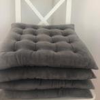 Grijze stoelkussens Nieuw! 4 stuks, Ophalen of Verzenden, Nieuw