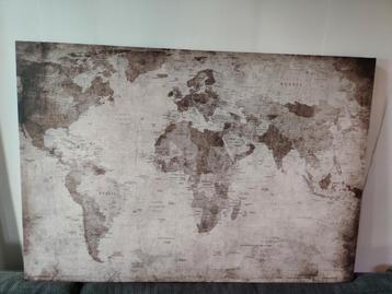Leuk kado idee zgan canvas schilderij van de wereld. beschikbaar voor biedingen
