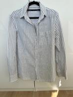 Als nieuw blauw wit linnen overhemd Zara heren small s, Zara, Verzenden, Halswijdte 38 (S) of kleiner, Wit