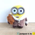 🧸 ZGAN | Minion Bob knuffel met jas en beertje | 25 cm, Ophalen of Verzenden, Zo goed als nieuw, Beer