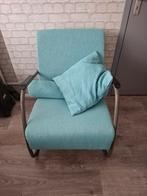 Fauteuil blauw, Huis en Inrichting, Fauteuils, Ophalen, Gebruikt, 75 tot 100 cm, Stof