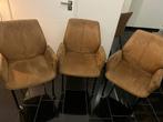 3 eetkamerstoelen op wieltjes, Ophalen, Zo goed als nieuw, Bruin, Drie