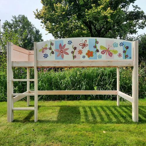 Halfhoogslaper Lifetime met Flower Power uitvalbeveiliging, Kinderen en Baby's, Kinderkamer | Stapelbedden en Hoogslapers, Gebruikt
