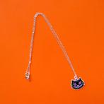 Kettinkje met Halloween Pompoen Kat Hangertje, Verzenden, Zwart, Nieuw, Overige materialen