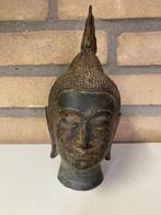 Brons Sukothai Boeddha hoofd vintage beeld, Ophalen of Verzenden, Gebruikt