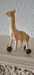 Celluloid Giraffe op Wielen - Vintage Speelgoed, Ophalen of Verzenden