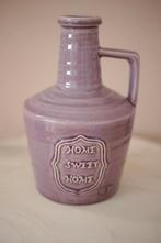 Paarse kruikvaas 'home sweet home', Ophalen, Overige kleuren, Aardewerk of Porselein, Nieuw