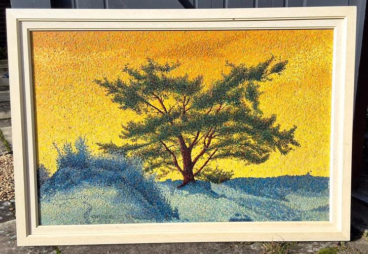 Schilderij Cees Witters - Pointillisme, Antiek en Kunst, Kunst | Schilderijen | Klassiek, Ophalen