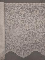 vitrage met bloemen 60 cm hoog, Huis en Inrichting, Stoffering | Gordijnen en Lamellen, Wit, Nieuw, Ophalen of Verzenden, 200 cm of meer