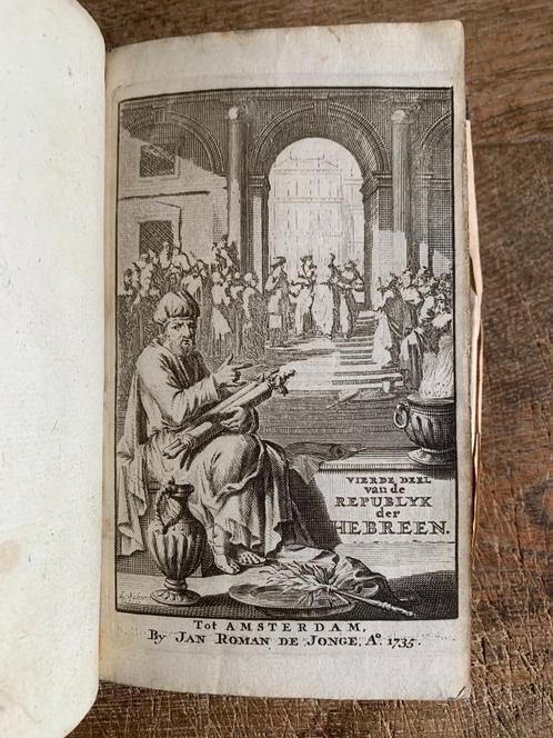 Cunaeus Republiek der Hebreen 1735 met 12 gravures, Antiek en Kunst, Antiek | Boeken en Bijbels, Ophalen of Verzenden