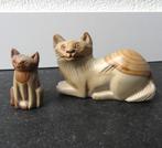 Vintage kattenbeeldjes stenen poezenbeeldjes steen, Verzamelen, Beelden en Beeldjes, Ophalen of Verzenden, Gebruikt, Dier
