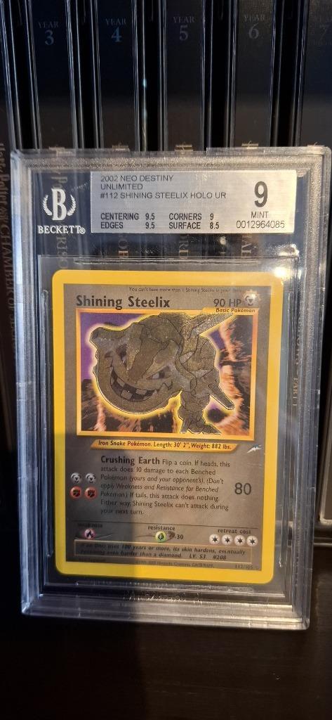 Shining Steelix BGS 9 (Neo Destiny), Hobby en Vrije tijd, Verzamelkaartspellen | Pokémon, Zo goed als nieuw, Losse kaart, Ophalen of Verzenden