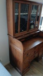 Antieke secretaire/ bureau met rolluik bestaande uit 2 delen, Antiek en Kunst, Ophalen