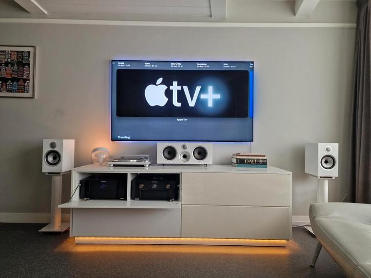 B&W 706 S2, Set van 2, wit, compleet, zo goed als nieuw., Audio, Tv en Foto, Luidsprekers, Zo goed als nieuw, Front, Rear of Stereo speakers