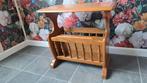 Vintage houten lectuurbak bijzettafeltje, Gebruikt, Onbekend, Ophalen of Verzenden, Onbekend