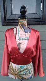 Satijnen cropped top Zara koraal XL (40-42), Kleding | Dames, Verzenden, Zara, Maat 42/44 (L), Nieuw