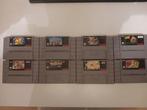 SNES titels 8 stuks, Racen en Vliegen, Ophalen of Verzenden, Zo goed als nieuw, 3 spelers of meer