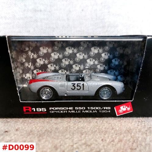 Porsche 550 1500-RS Spyder #351 Herrmann Mille Miglia Brumm, Hobby en Vrije tijd, Modelauto's | 1:43, Zo goed als nieuw, Auto