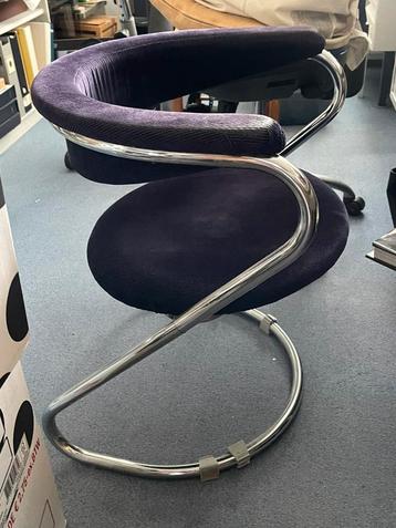 4 vintage mid century modern design buisframe stoelen chroom beschikbaar voor biedingen
