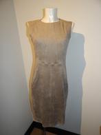 Marccain suede suedine look jurk licht bruin rits rug N3 M