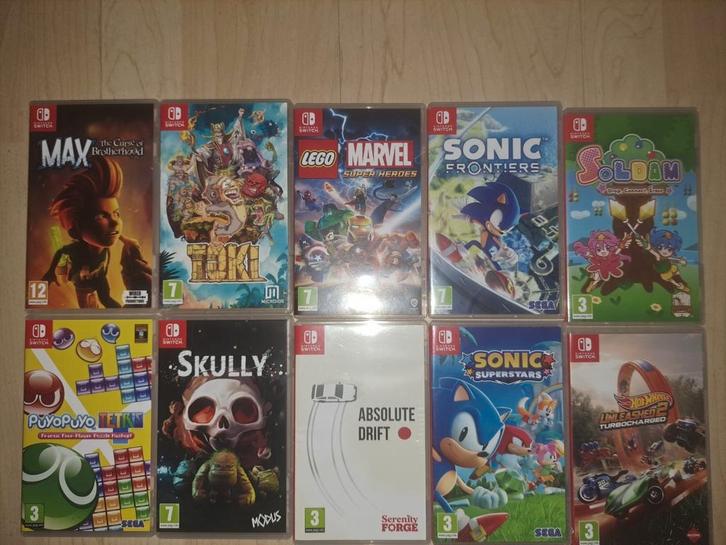 10 nintendo switch spellen z.g.a.n., Spelcomputers en Games, Games | Nintendo Switch, Zo goed als nieuw, Overige genres, 3 spelers of meer